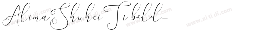 AlimaShuheiTi bold字体转换